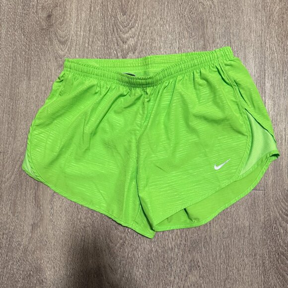 Nike Dri-FIT Neon Green Running Shorts - Picture 1 of 3